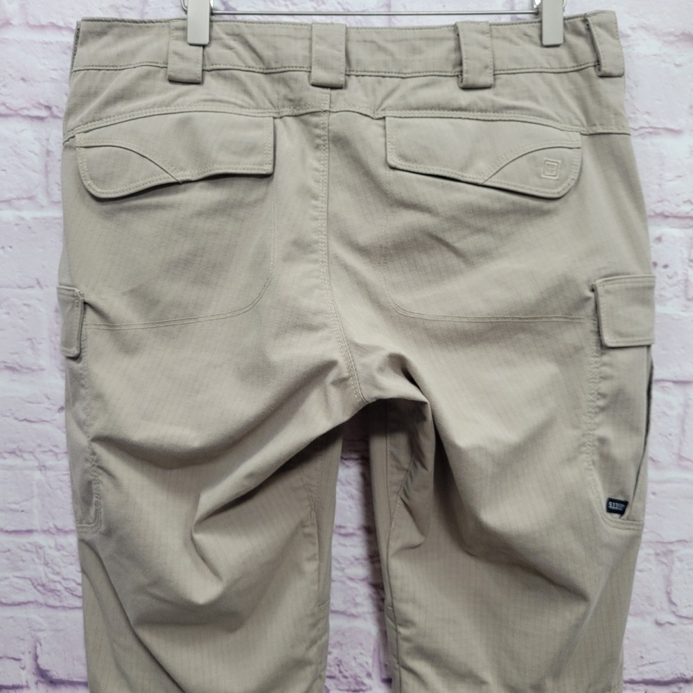 5.11 Tactical Cargo Pants Womens 12 Long Tan Ripstop Gorpcore Techwear Combat - Picture 5 of 9